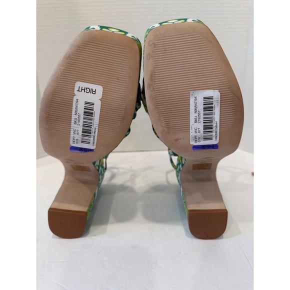 NWT Antonio Melani Mya Royal Palm Print Braided Platform Dress Sandals Sz 9.5M - Picture 11 of 13